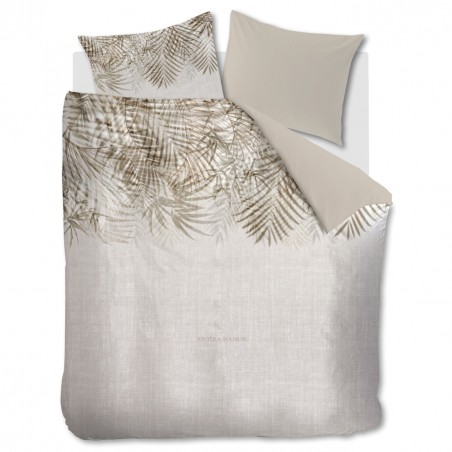 Kokvilnas gultas veļas komplekts Palm Shade Natural