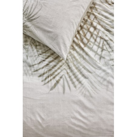 Kokvilnas gultas veļas komplekts Palm Shade Natural