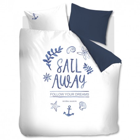 Kokvilnas gultas veļas komplekts Sail Away Blue