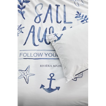 Kokvilnas gultas veļas komplekts Sail Away Blue