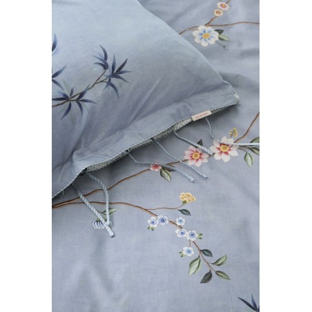Perkalas spilvendrāna Bamboo Blossom Light Blue